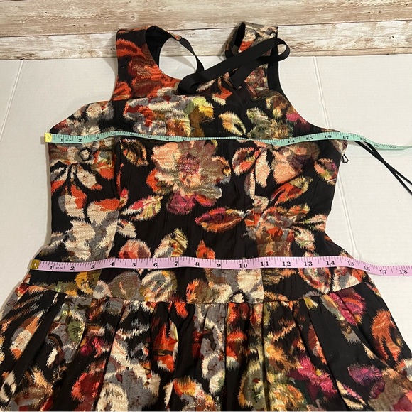 Anthropologie Leifsdottir Adelita Floral Shimmer Mini Dress, Size 4 - Picture 11 of 11